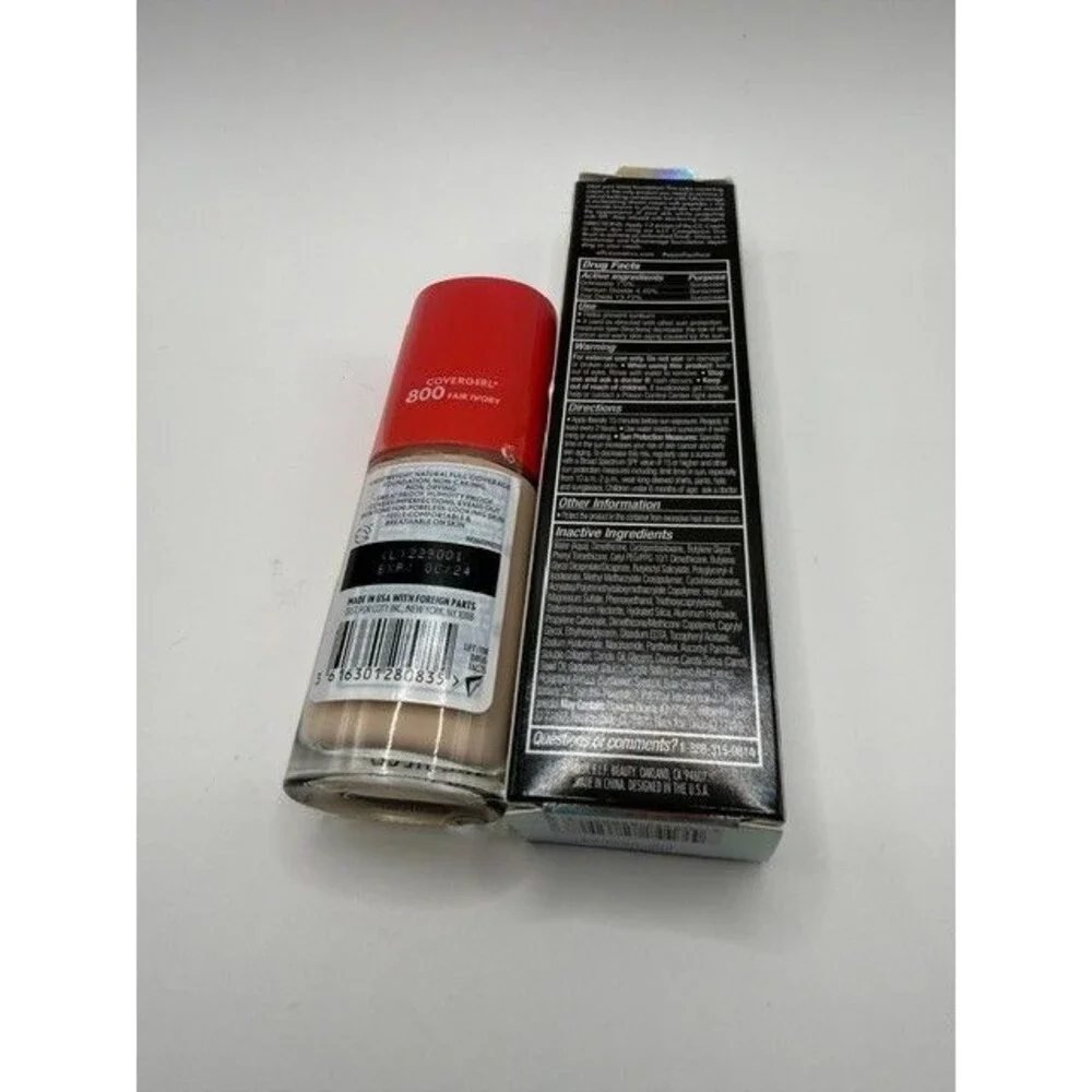 Covergirl Outlast Foundation 805 Ivory + e.l.f. Camo CC Cream Fair 120 N New Lot